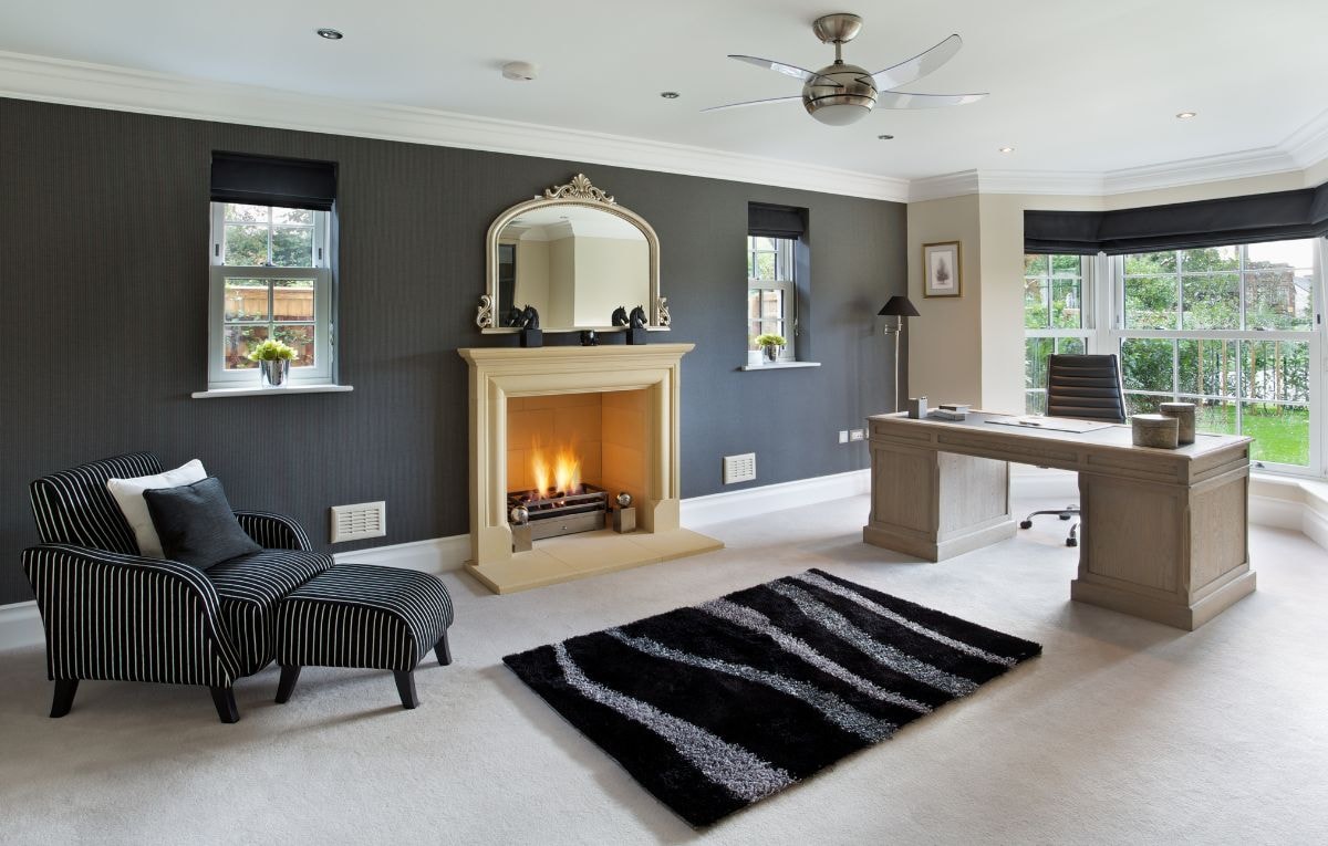 Stone tiles are great for home office flooring