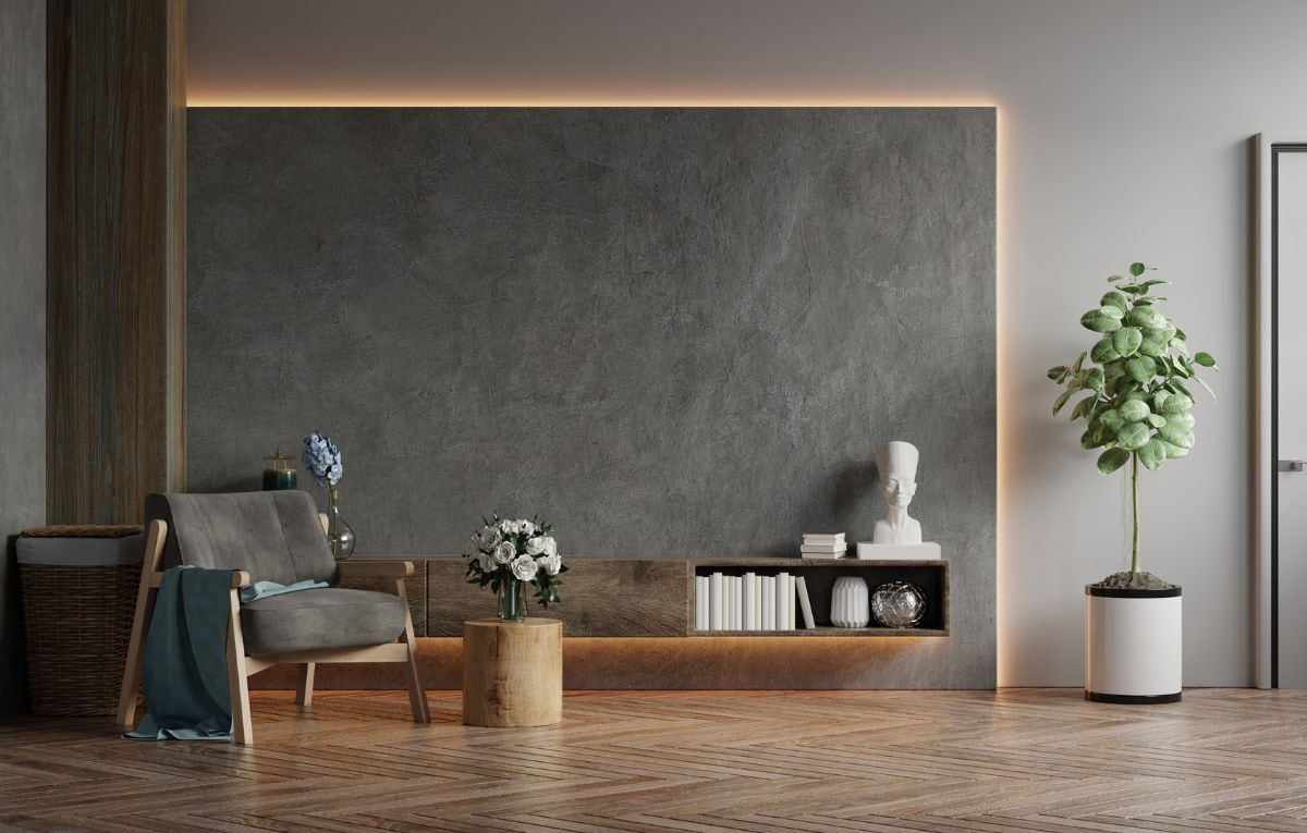 Marble slab as an accent wall