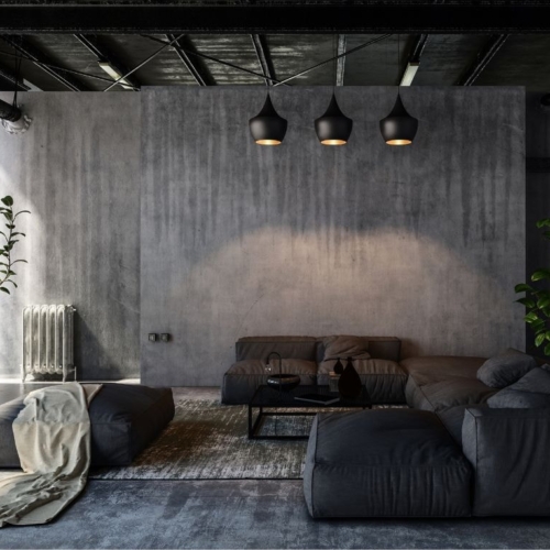 Slate and travertine are great options for living room flooring