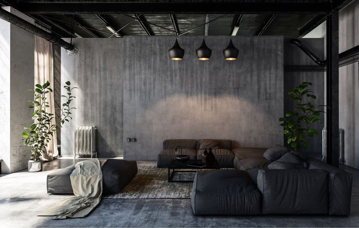 Slate and travertine are great options for living room flooring