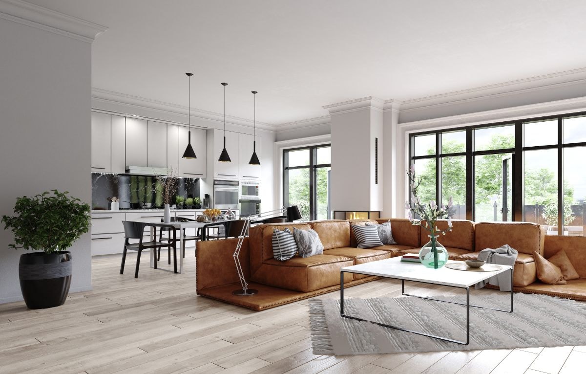 Porcelain floor tiles are the perfect addition to any living space