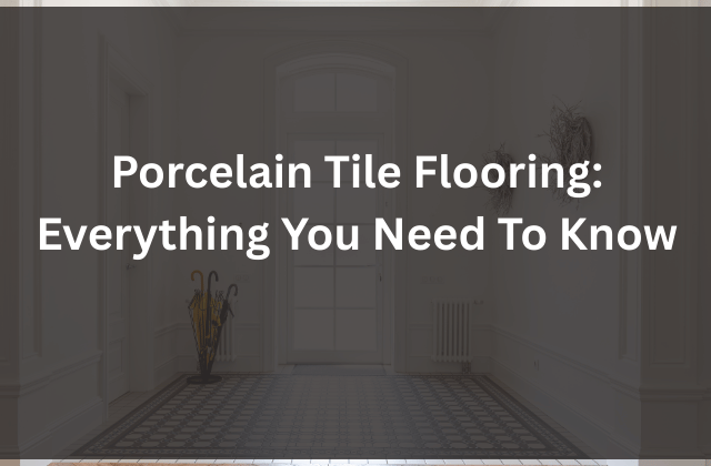 Porcelain floor tiles in the entryway