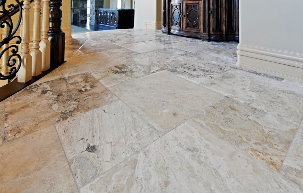 Natural stone flooring